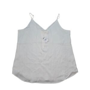 Women's Express White Ivory V-Neck Sheer Tank Top - Size M